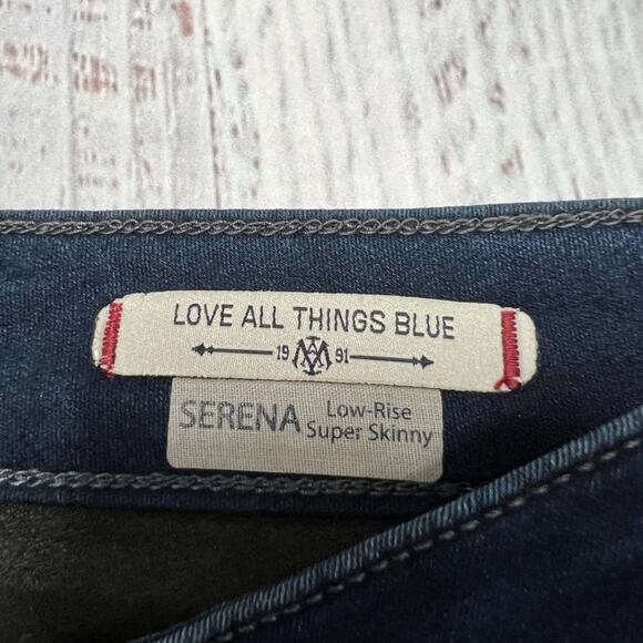 NEW MAVI SERENA Low-Rise Super Skinny Jeans SIZE 27 x 33 Dark Blue Denim NWT - Picture 3 of 10